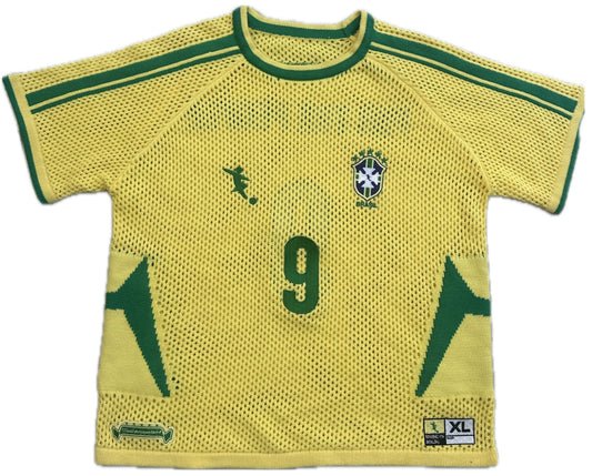 Brazil retro crochet jersey